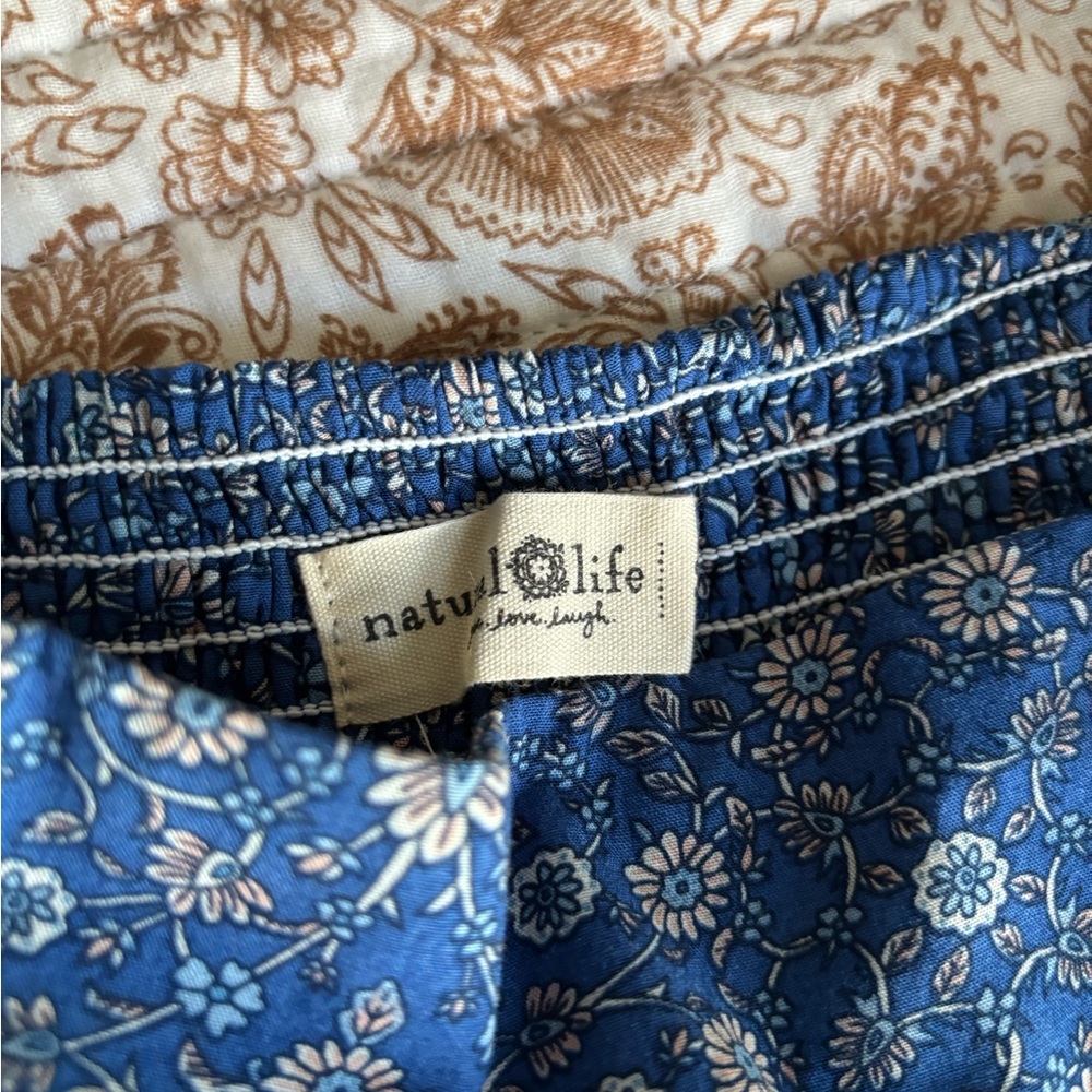 Natural Life Blue Floral Skirt